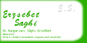 erzsebet saghi business card